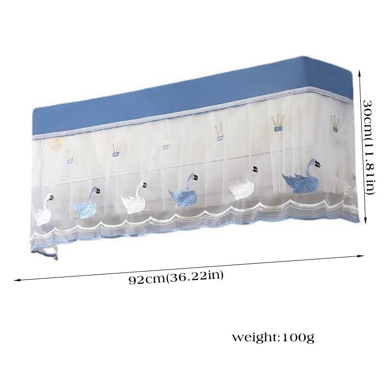 Transparent Indoor AC Cover – Double Layer Dustproof & Waterproof Adjustable Cover (1 Ton / 1.5 Ton)