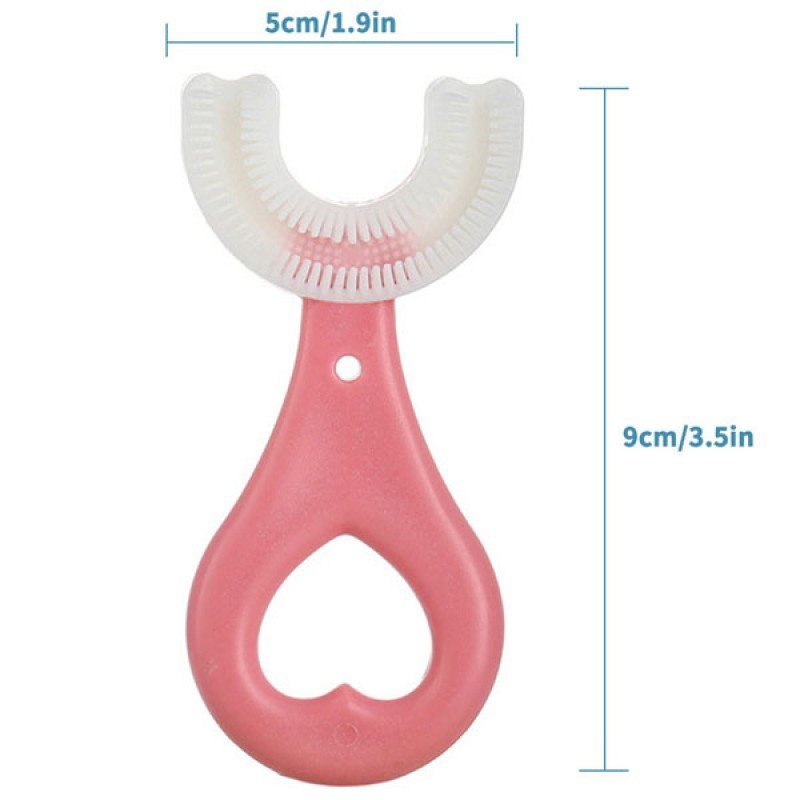 Kids U-Shaped Toothbrush – 360° Soft Silicone Teeth Cleaner for Children